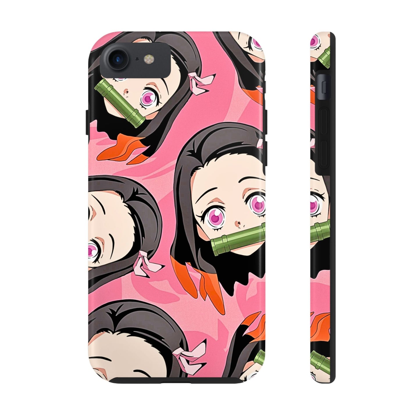 Nezuko Kamado Head Pattern Tough Phone Case | Anime - Demon Slayer
