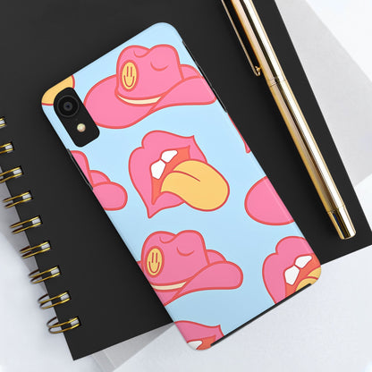 Funda resistente para teléfono con estampado de sombrero vaquero y labios sensuales (versión 1) | Estética
