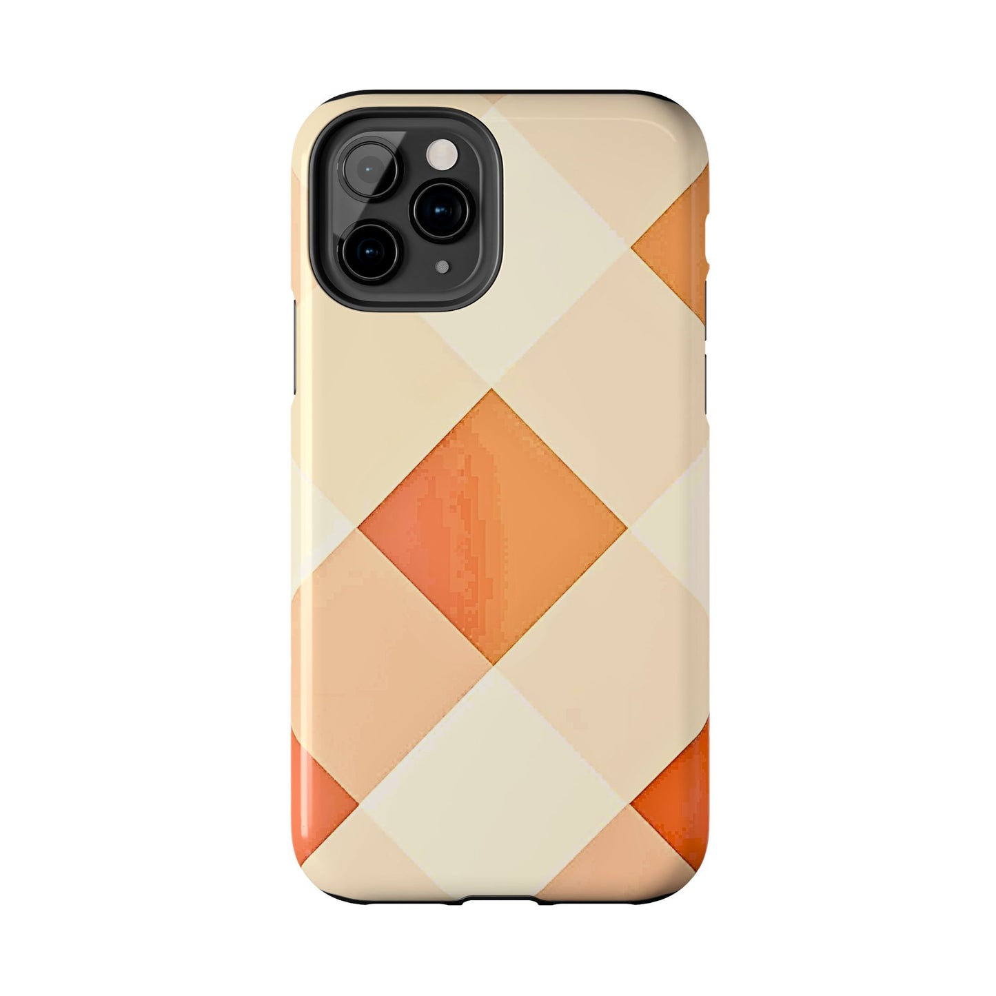 Pastel Minimalist Two-Tone Checkerboard Tough Phone Case | Aesthetic