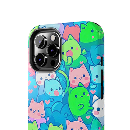 Cute Colorful Cats Pattern Style Tough Phone Case | Animals