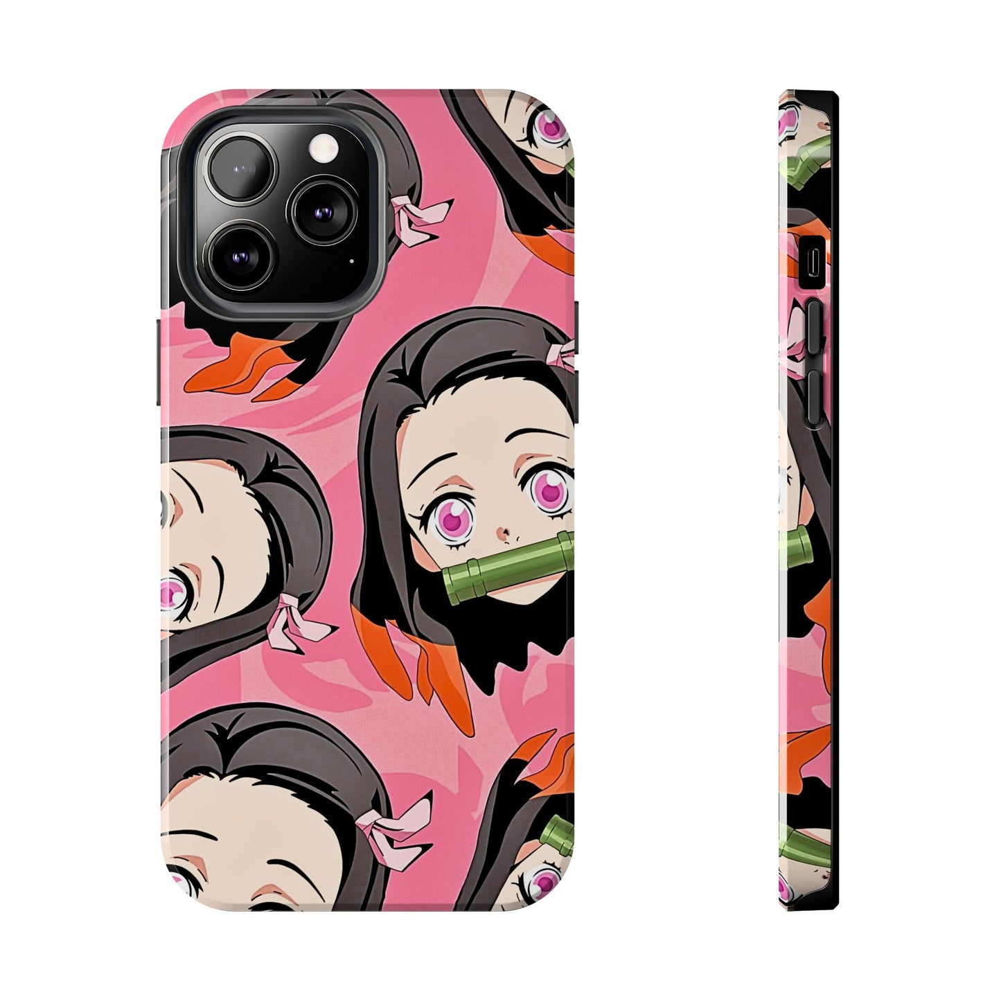 Nezuko Kamado Head Pattern Tough Phone Case | Anime - Demon Slayer