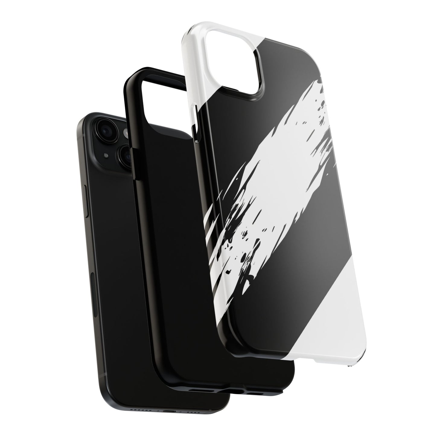 Funda/cubierta resistente para teléfono con rayas diagonales en blanco roto | Estética