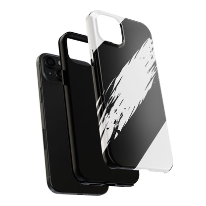 Funda/cubierta resistente para teléfono con rayas diagonales en blanco roto | Estética