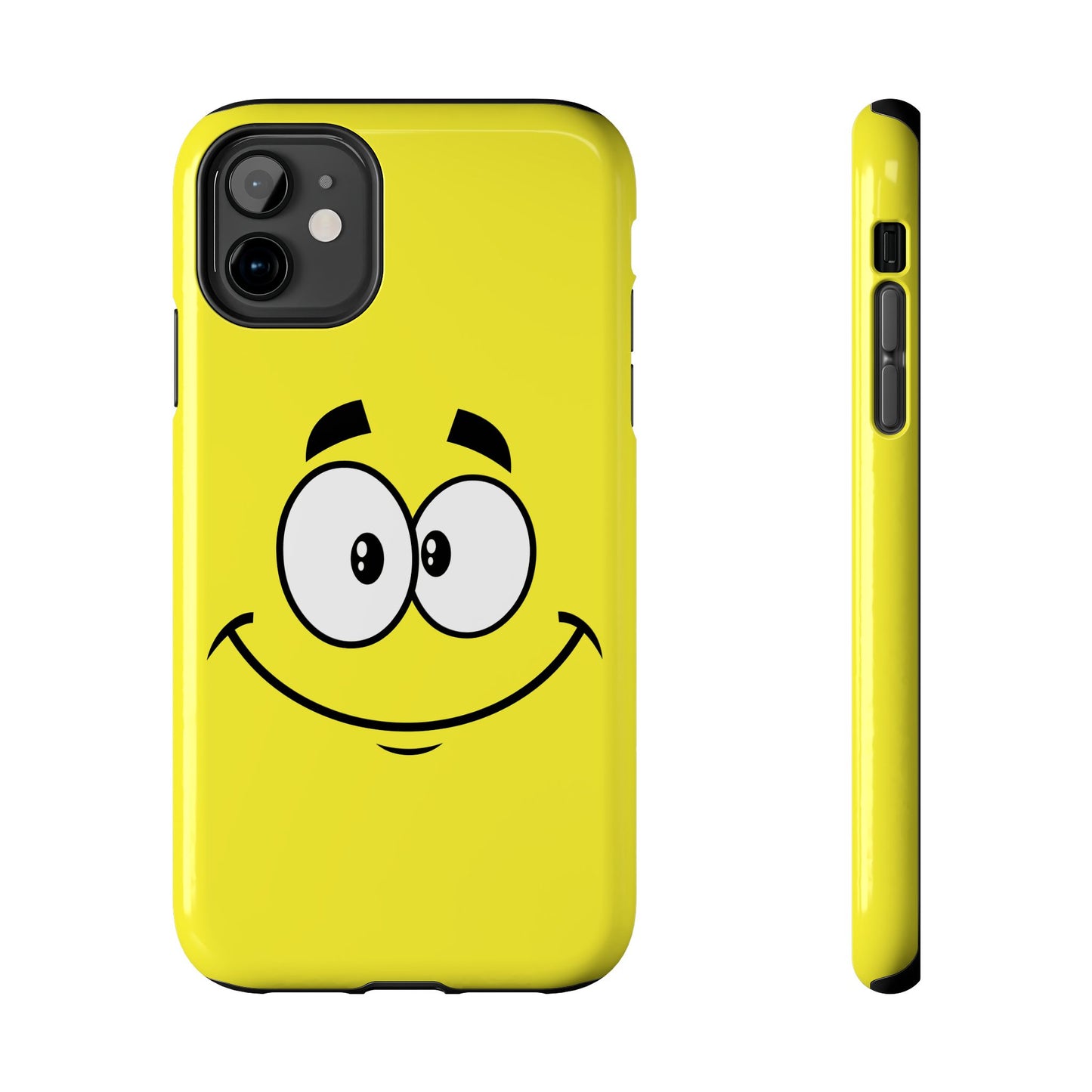 Smiley Happy Face Yellow Minimalist Cartoon Tough Phone Case | Funny