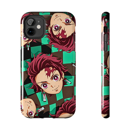 Tanjiro Kamado Head Pattern Tough Phone Case | Anime - Demon Slayer