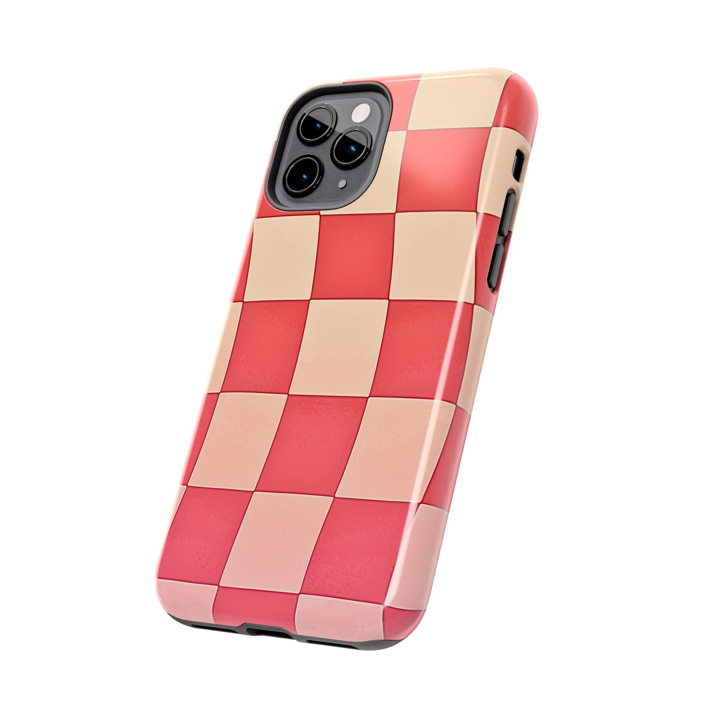 Preppy Checkered Pink Tough Phone Case | Aesthetic