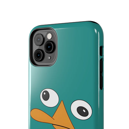 Phineas and Ferb Perry Platypus Eyes Teal Expression Tough Phone Case | Cartoon
