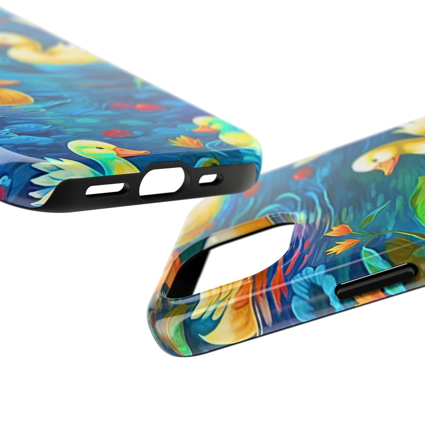 Ducks in the Pond Pattern Style Tough Phone Case | Animals