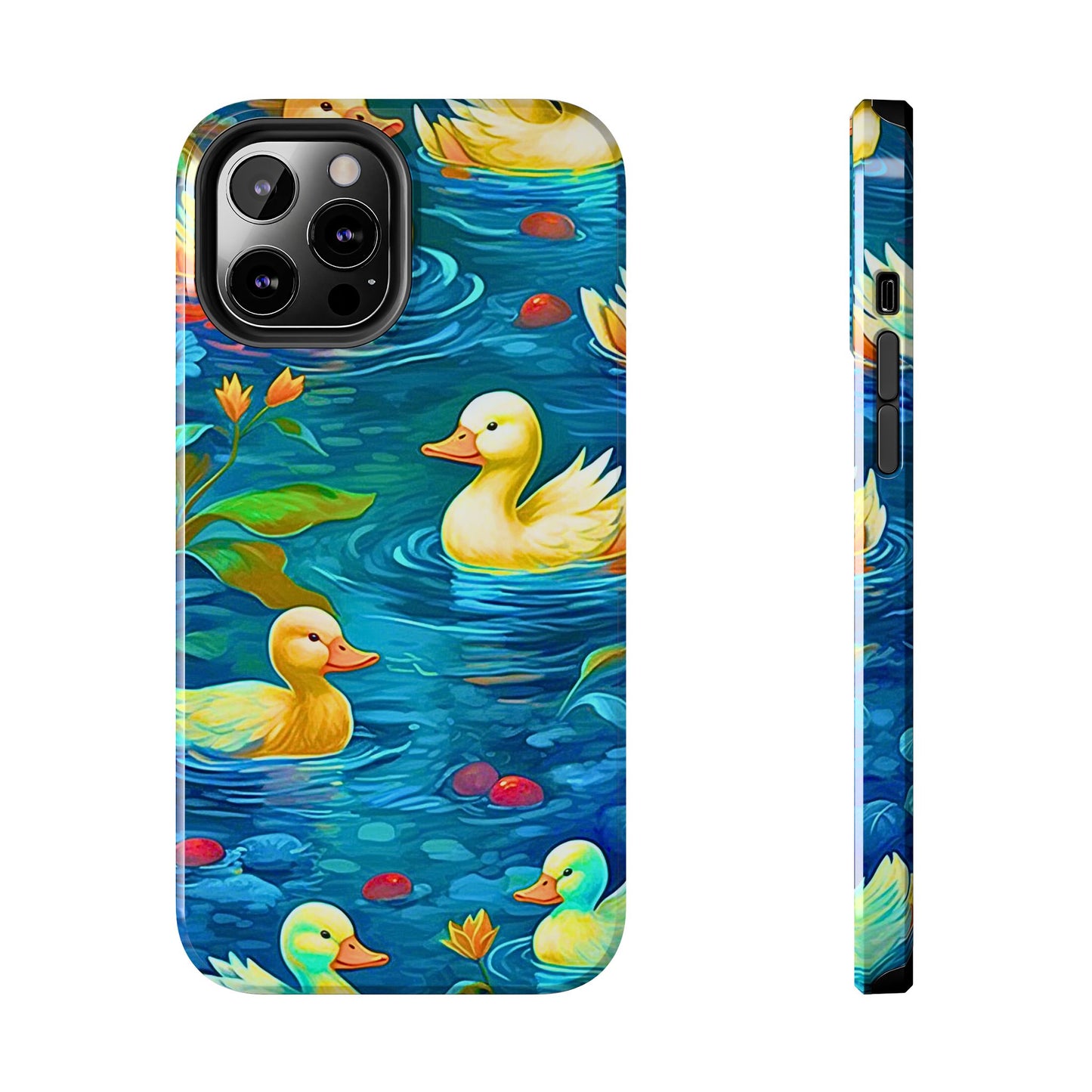 Ducks in the Pond Pattern Style Tough Phone Case | Animals
