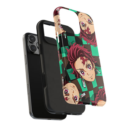 Tanjiro Kamado Head Pattern Tough Phone Case | Anime - Demon Slayer
