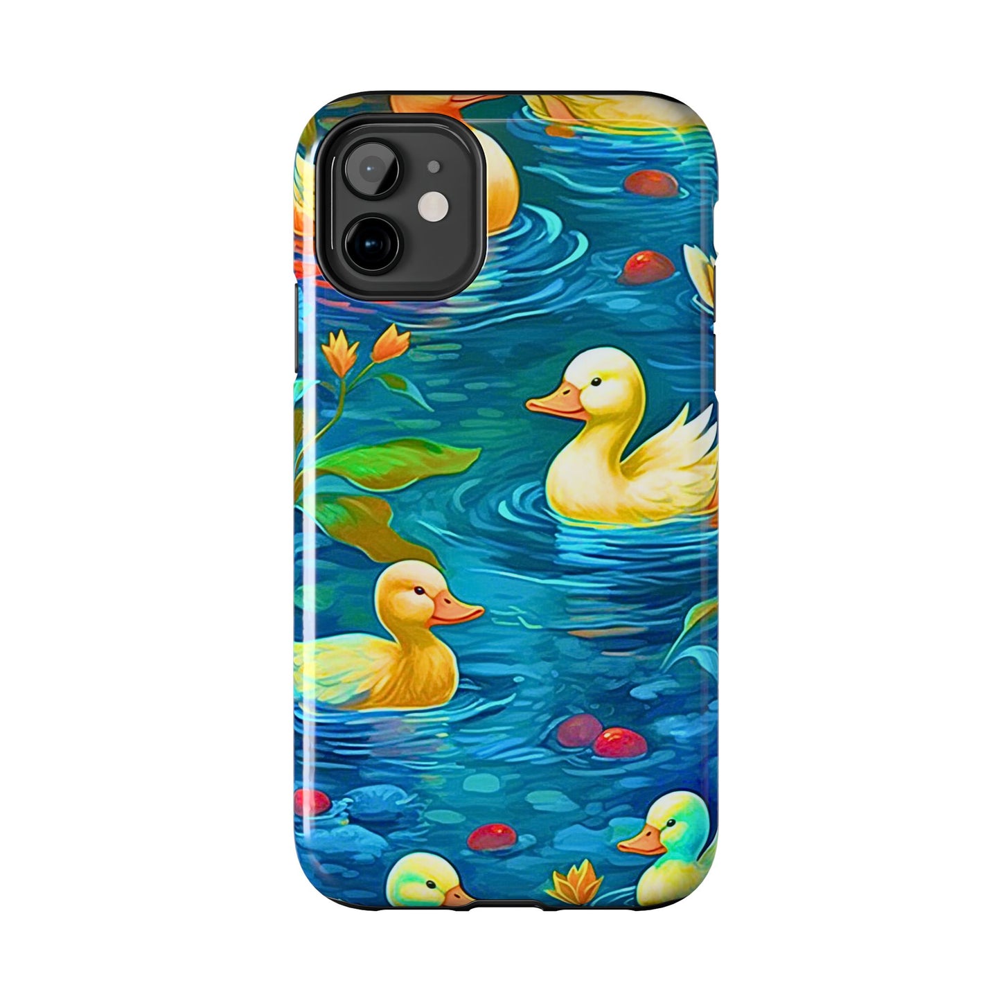 Ducks in the Pond Pattern Style Tough Phone Case | Animals