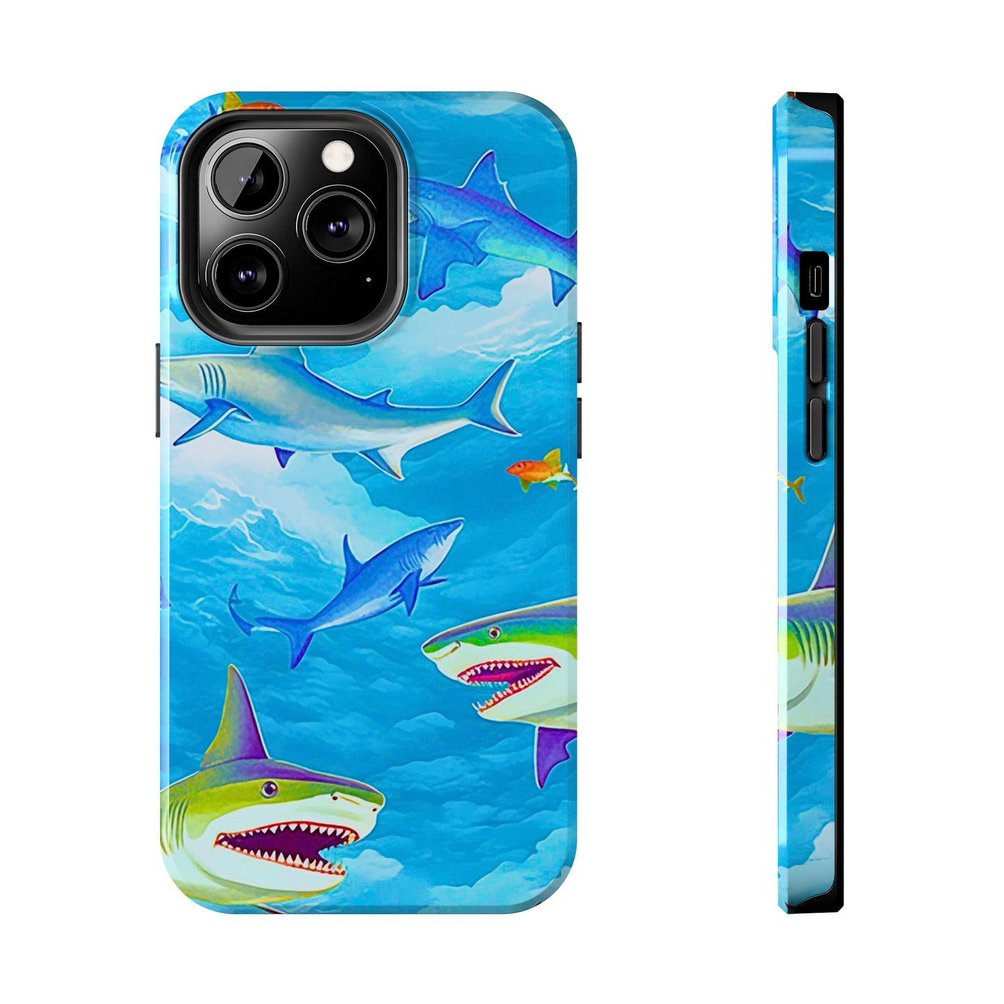 Sharks in the Sky Pattern Style Tough Phone Case | Animals