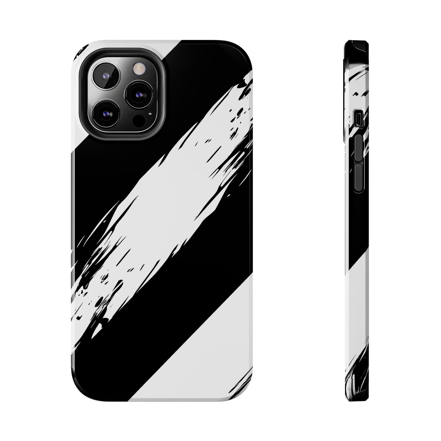 Funda/cubierta resistente para teléfono con rayas diagonales en blanco roto | Estética