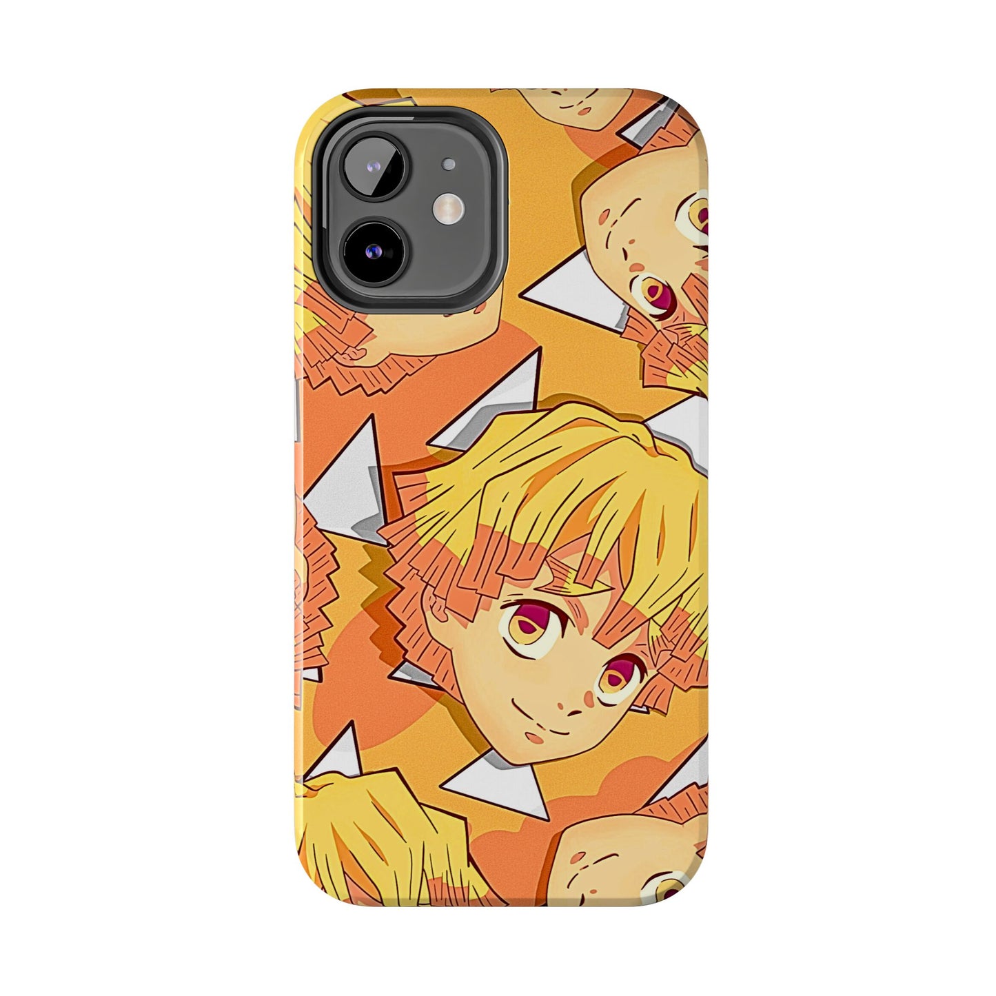 Zenitsu Agatsuma Haori Head Pattern Tough Phone Case | Anime - Demon Slayer
