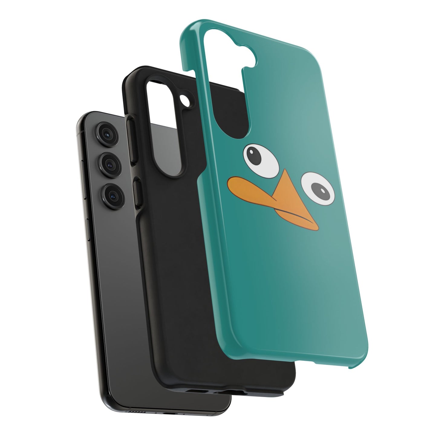 Phineas and Ferb Perry Platypus Eyes Teal Expression Tough Phone Case | Cartoon