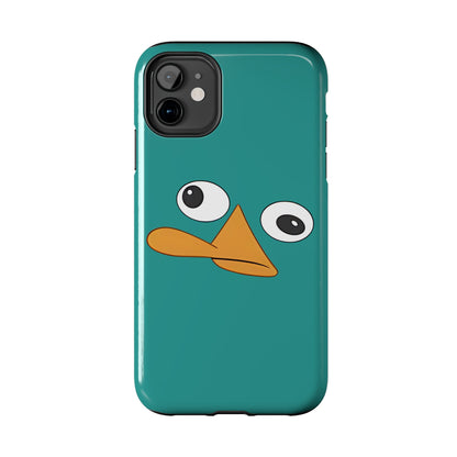Phineas and Ferb Perry Platypus Eyes Teal Expression Tough Phone Case | Cartoon
