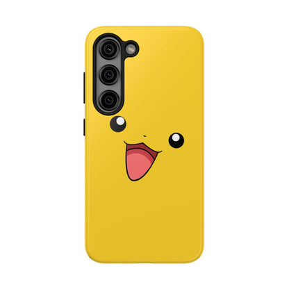 Electric Mouse Yellow Happy Face Minimal Design Tough Phone Case | Anime