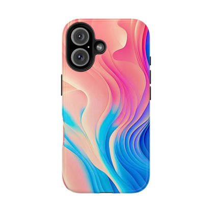 Abstract Pastel Waves Tough Phone Case | Aesthetic