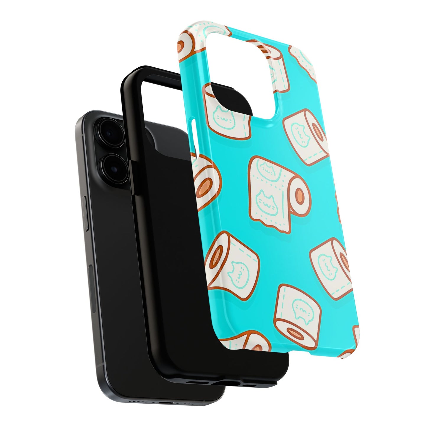 Funda resistente para teléfono con estampado de papel higiénico kawaii | Estética