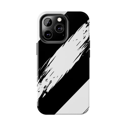 Funda/cubierta resistente para teléfono con rayas diagonales en blanco roto | Estética