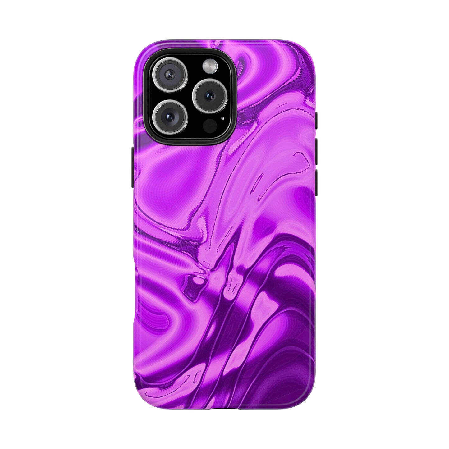 Liquid Metal Purple Tough Phone Case | Aesthetic