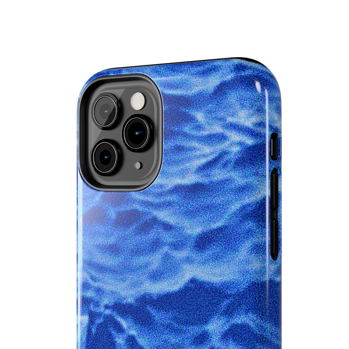 Funda resistente para teléfono azul oscuro con olas del océano borrosas | Estética