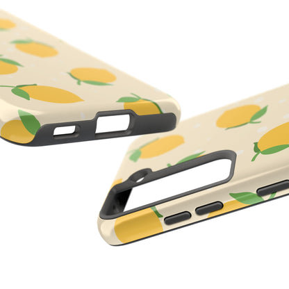 Cute Aesthetic Lemon Pattern Citrus Design Tough Phone Case | Food