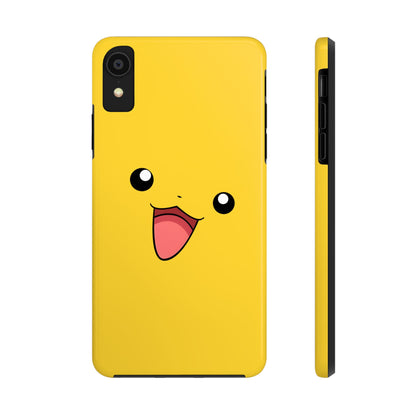 Electric Mouse Yellow Happy Face Minimal Design Tough Phone Case | Anime