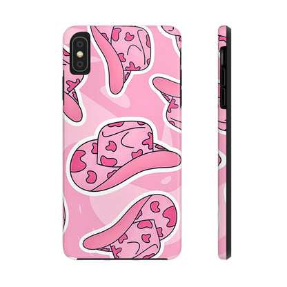 Pink Cowboy Hat Preppy Tough Phone Case | Aesthetic