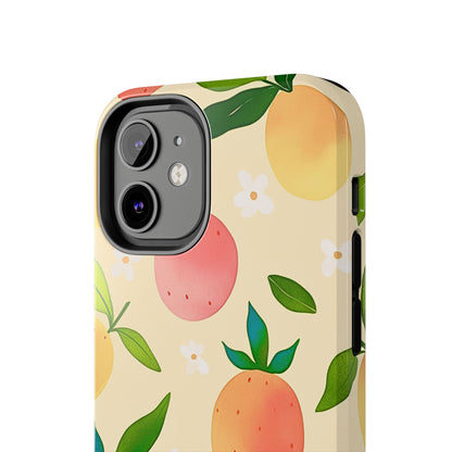 Mango Orange Fruit Pattern Tough Phone Case | Aesthetic