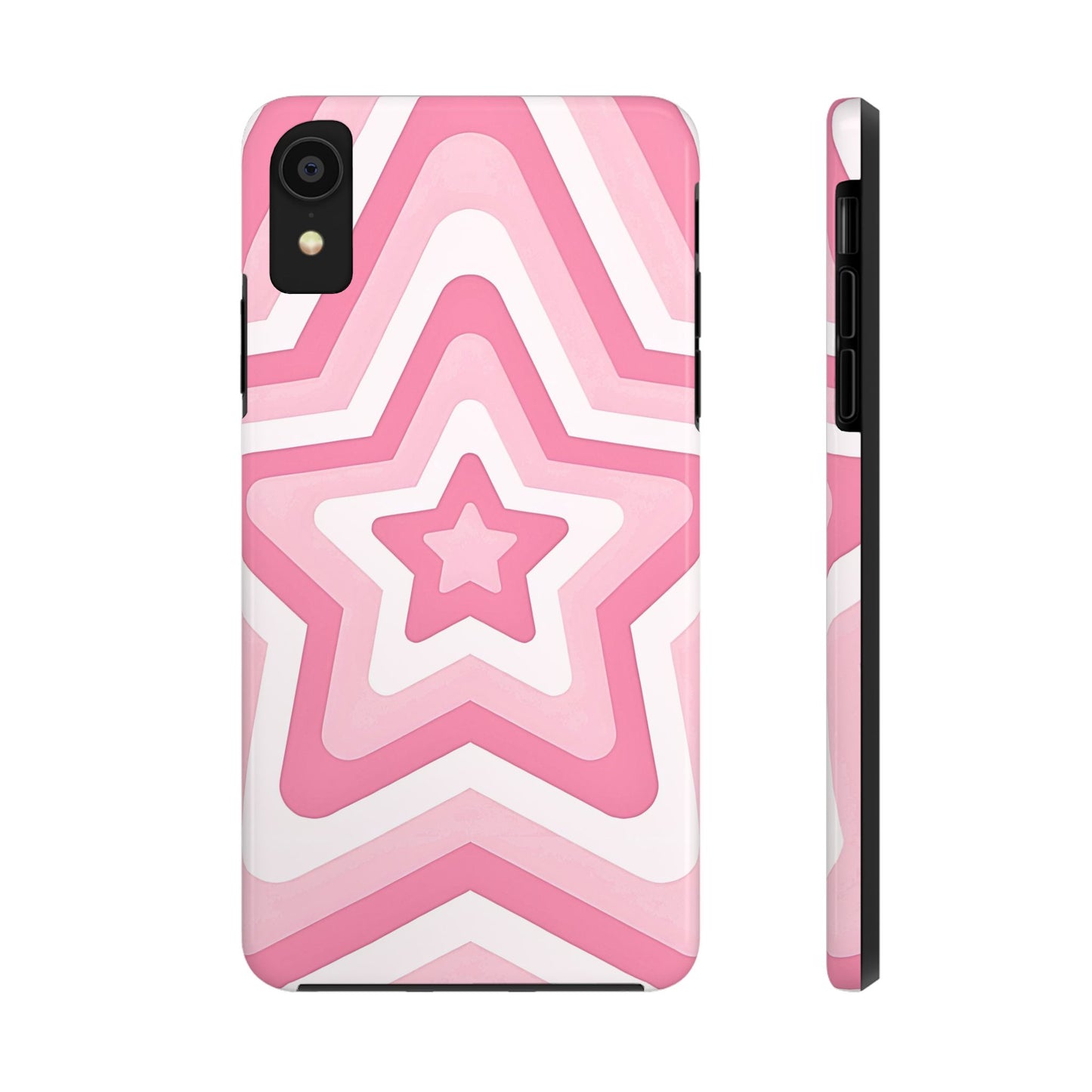 Pink Preppy Star Pattern Style Tough Phone Case | Aesthetic