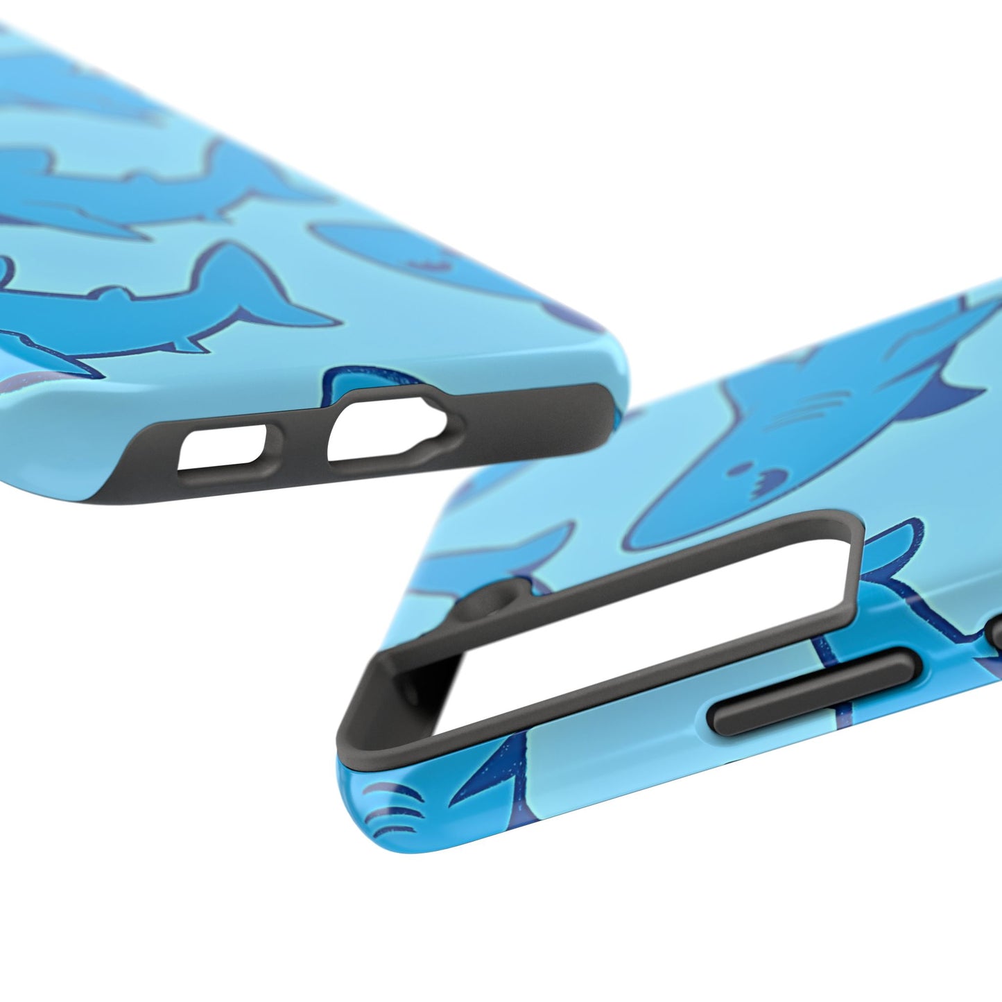 Smiley Shark Fun Pattern Tough Phone Case | Animals
