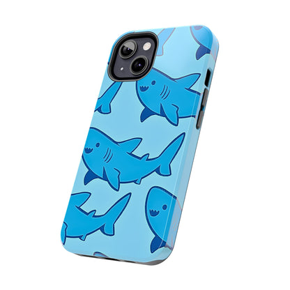 Smiley Shark Fun Pattern Tough Phone Case | Animals