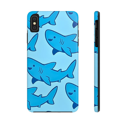 Smiley Shark Fun Pattern Tough Phone Case | Animals