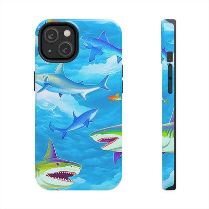 Sharks in the Sky Pattern Style Tough Phone Case | Animals