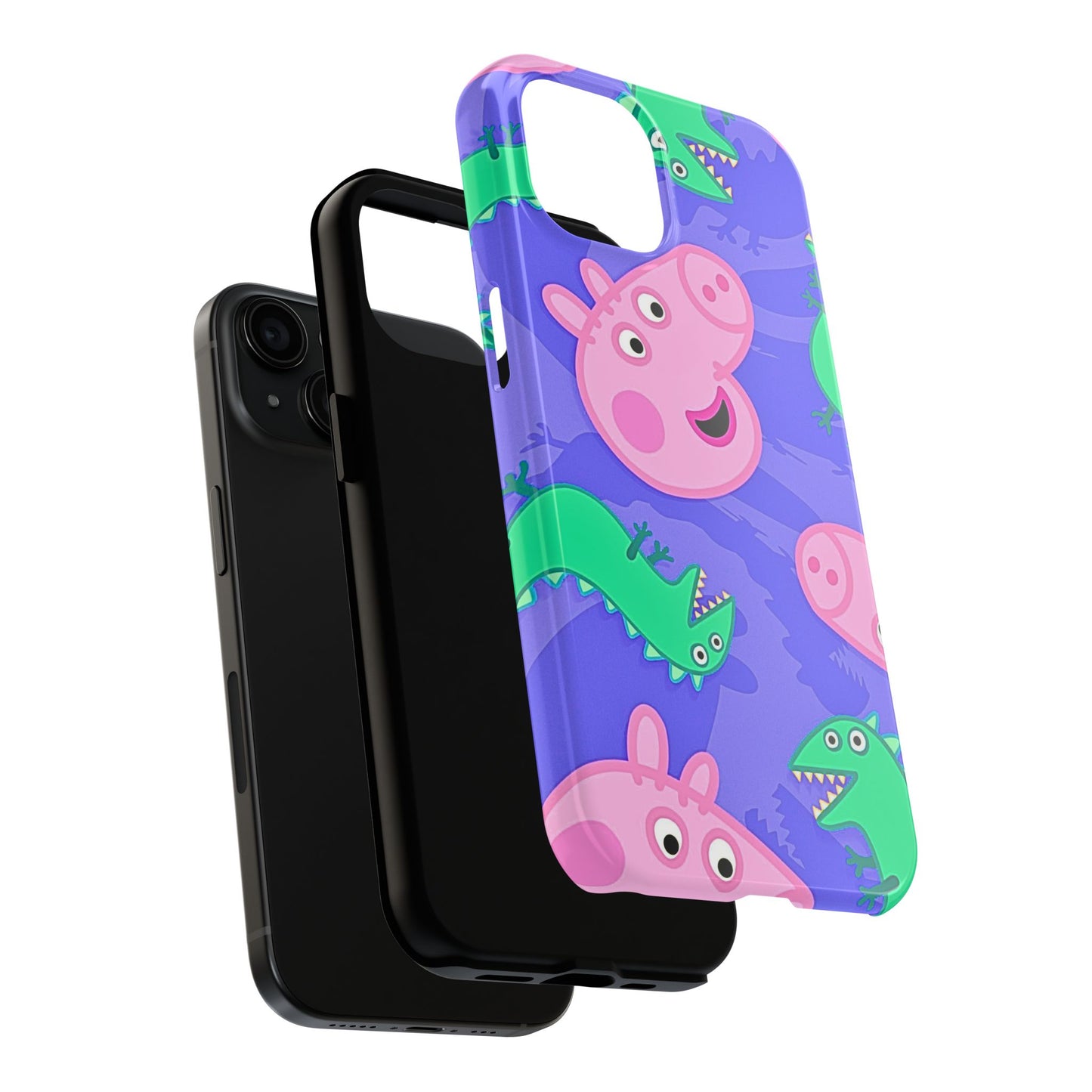 Peppa Pig & George Dinosaur Pattern Tough Phone Case | Cartoons - Peppa Pig