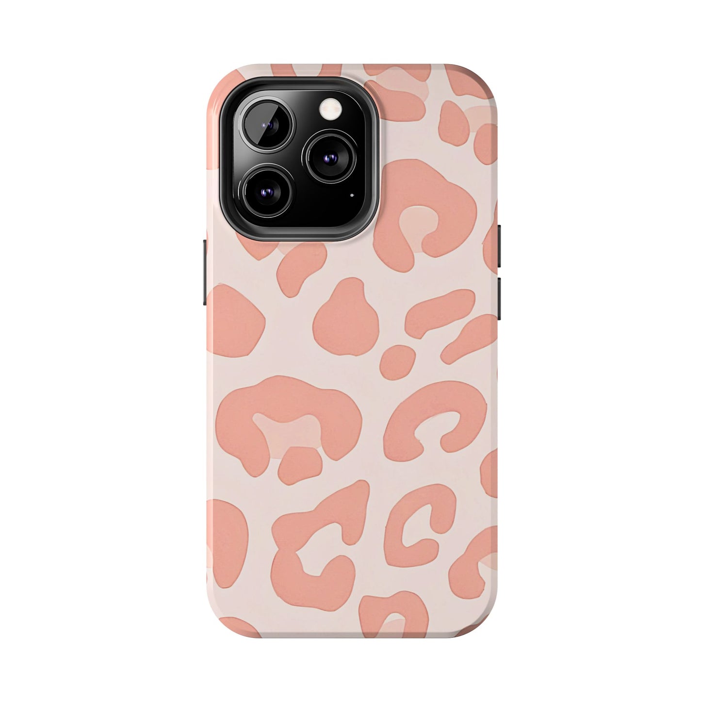 Funda resistente para teléfono con estampado de leopardo rosa preppy | Estética