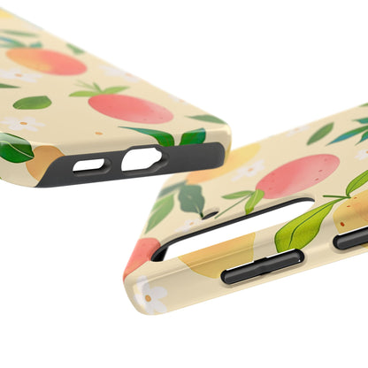 Mango Orange Fruit Pattern Tough Phone Case | Aesthetic