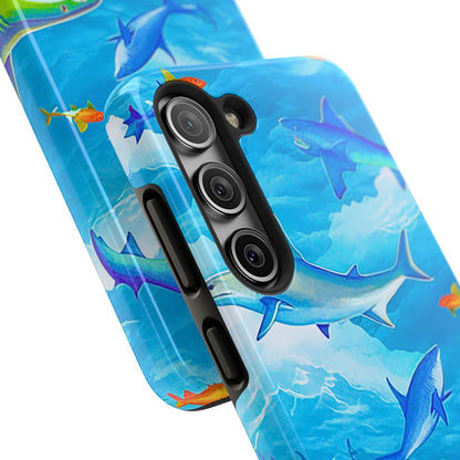 Sharks in the Sky Pattern Style Tough Phone Case | Animals