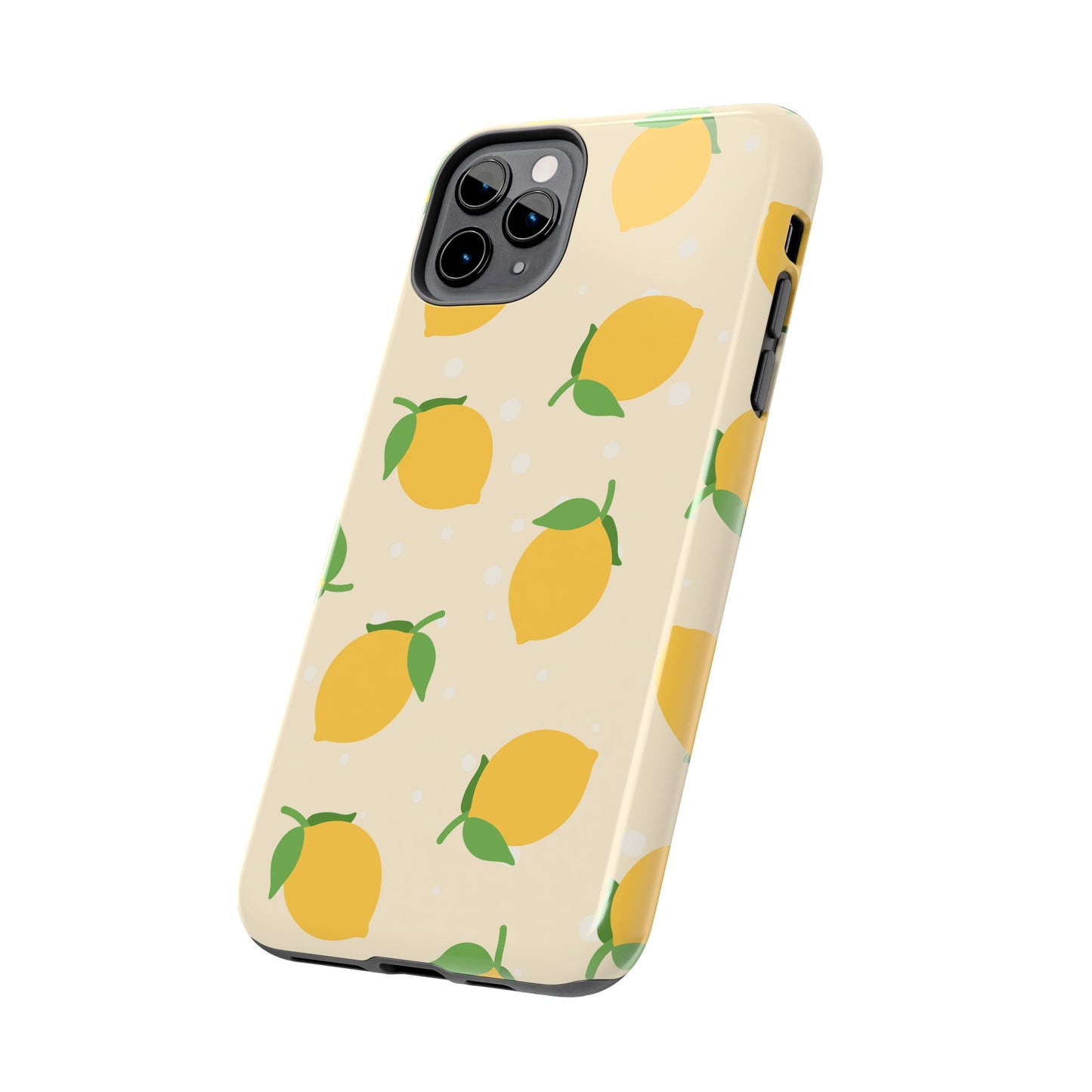 Cute Aesthetic Lemon Pattern Citrus Design Tough Phone Case | Food