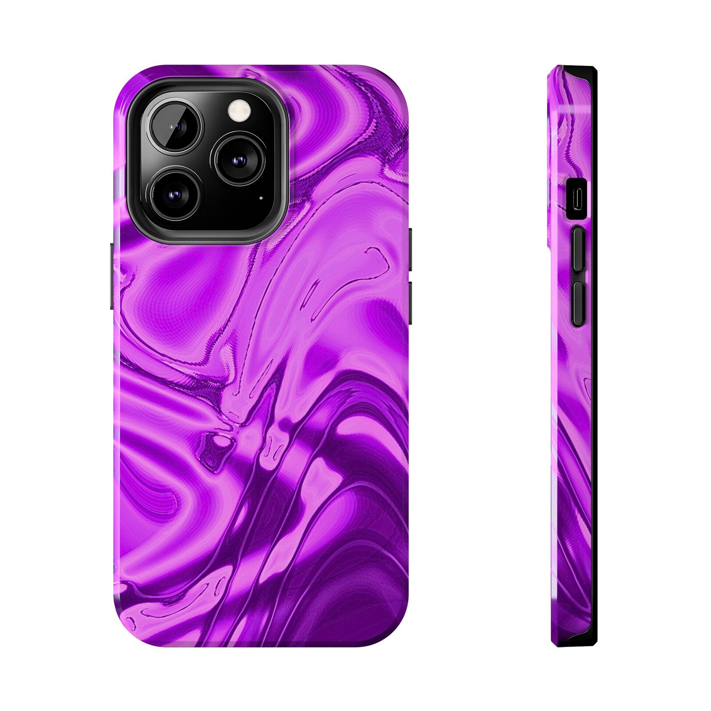Liquid Metal Purple Tough Phone Case | Aesthetic