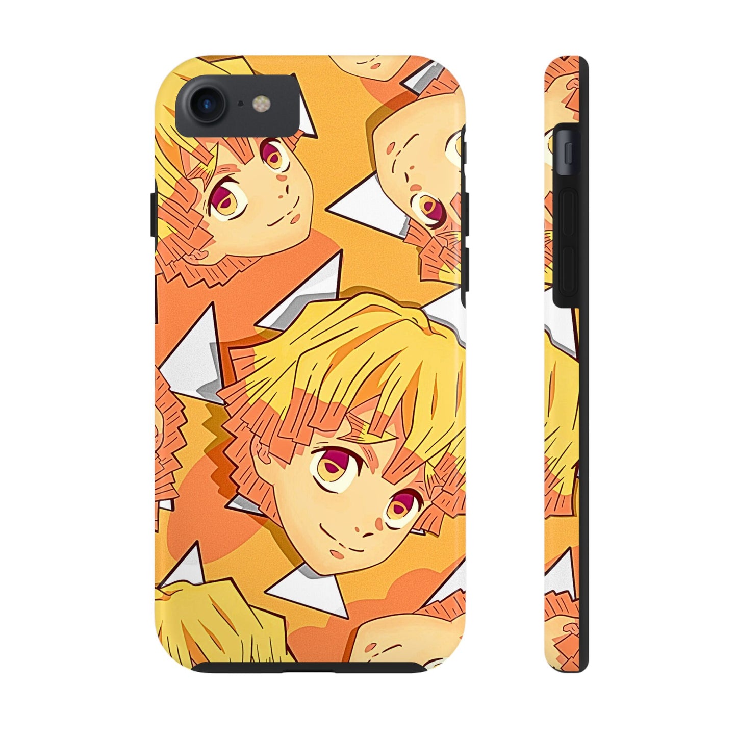 Zenitsu Agatsuma Haori Head Pattern Tough Phone Case | Anime - Demon Slayer