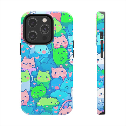 Cute Colorful Cats Pattern Style Tough Phone Case | Animals