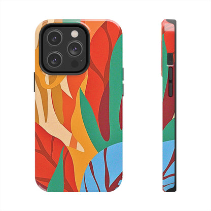 Abstract Autumn Leaves Tough Phone Case | Aesthetic