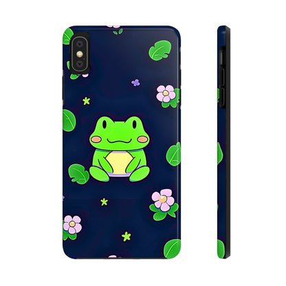 Adorable Froggy Black Tough Phone Case | Animals