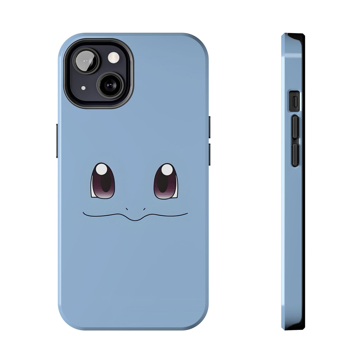 Blue Turtle Simple Blue Smile Tough Phone Case | Anime
