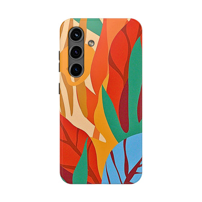 Abstract Autumn Leaves Tough Phone Case | Aesthetic