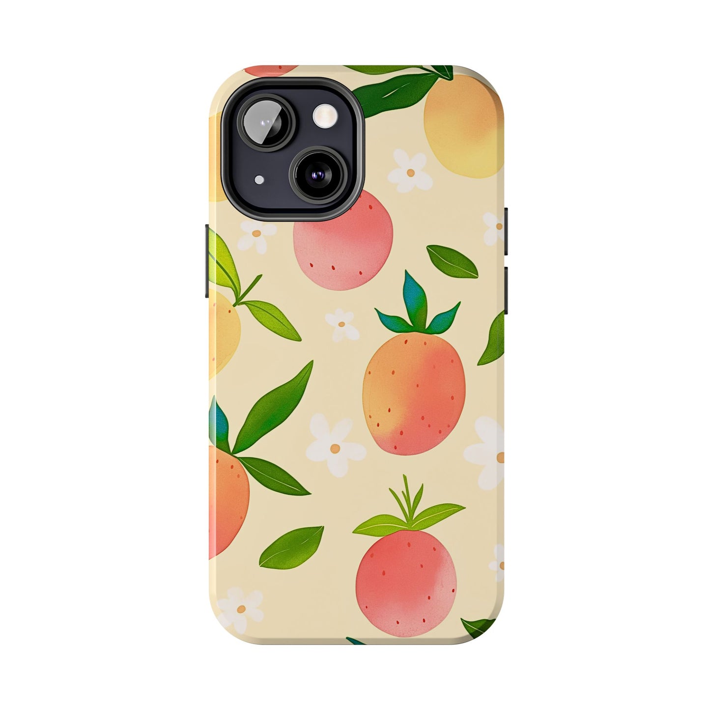 Mango Orange Fruit Pattern Tough Phone Case | Aesthetic