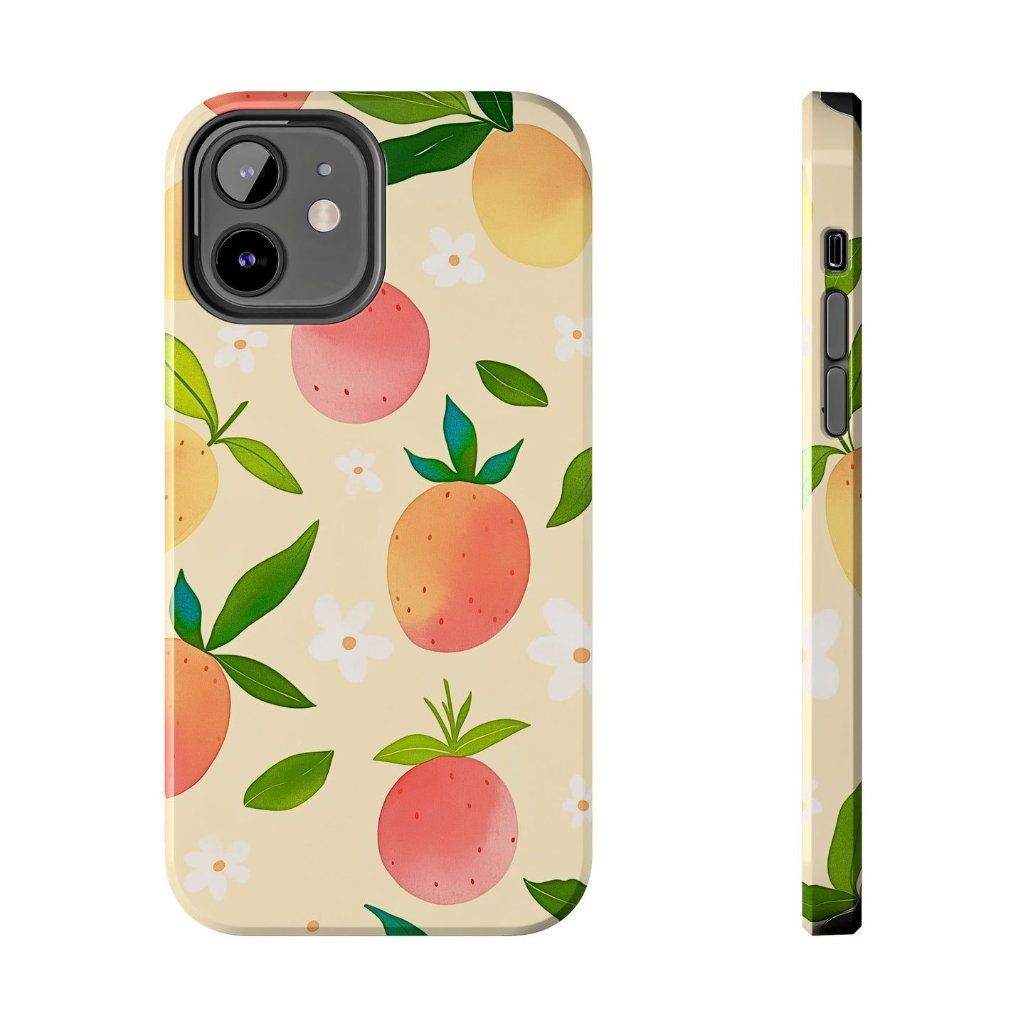 Mango Orange Fruit Pattern Tough Phone Case | Aesthetic