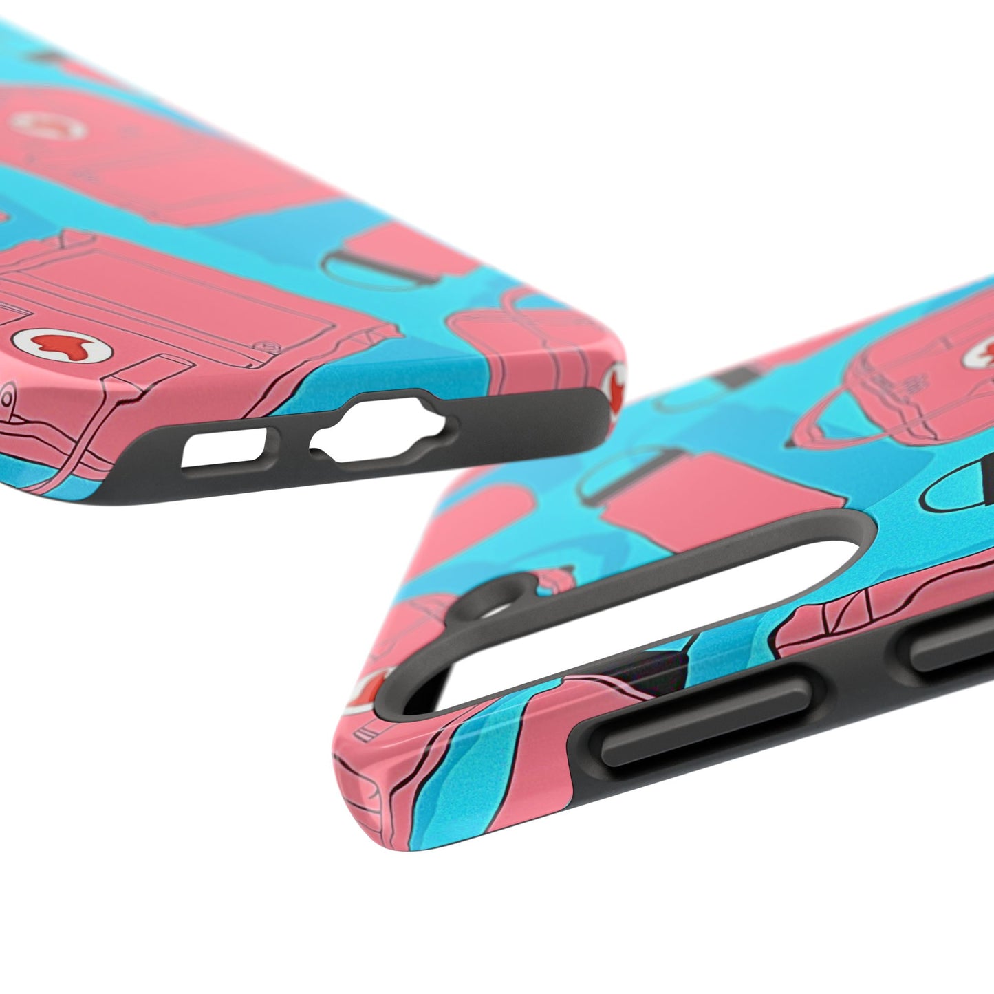 VSCO Kanken Backpack Water Bottle Pink & Blue Tough Phone Case | Aesthetic